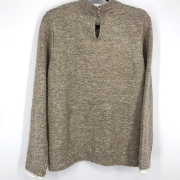 Peyton Primrose knit sweater lace trim keyhole xl - Picture 7 of 16